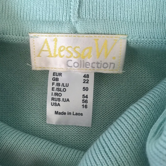 Alessa w. Mint large neck sweater size 16 new without tags - Picture 2 of 2